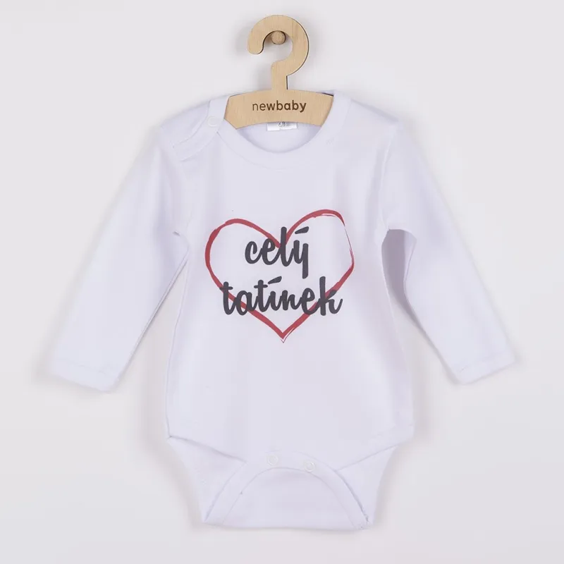 New Baby Body s potiskem celý tatínek - dárkové balení