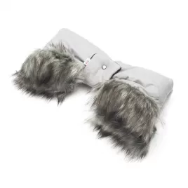 New Baby Rukávník na kočárek 2v1 s kožešinkou grey