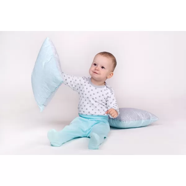 New Baby Kojenecké body Classic II šedé s hvězdičkami