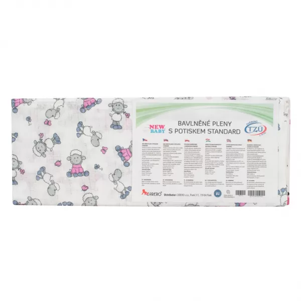 New Baby Bavlněné pleny s potiskem 60x80 cm STANDARD 10 ks