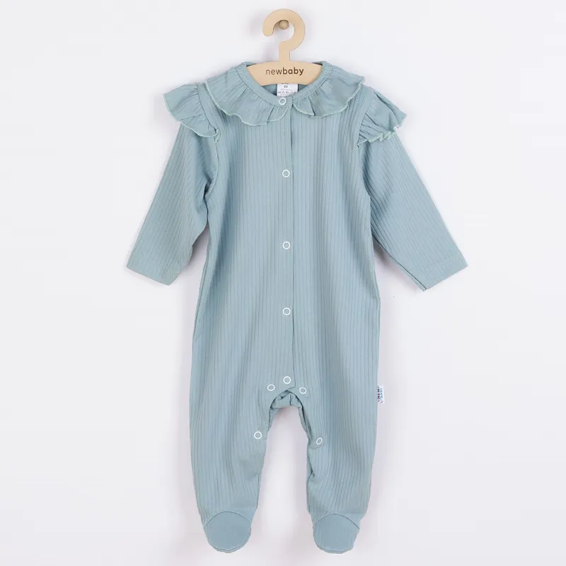 New Baby Kojenecký bavlněný overal Stripes ledově