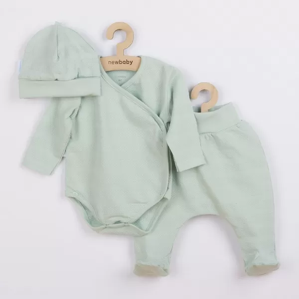 New Baby 3-dílná kojenecká soupravička do porodnice I AM mátová