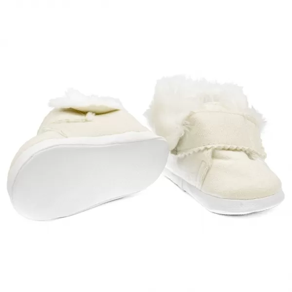 New Baby Kojenecké zimní semiškové capáčky 3-6 m béžové