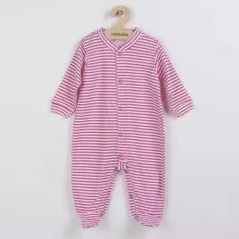 New Baby Kojenecký overal Classic II šedý s hvězdičkami