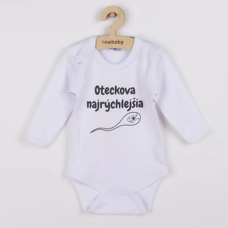 New Baby Body s potiskem Oteckova najrýchlejšia