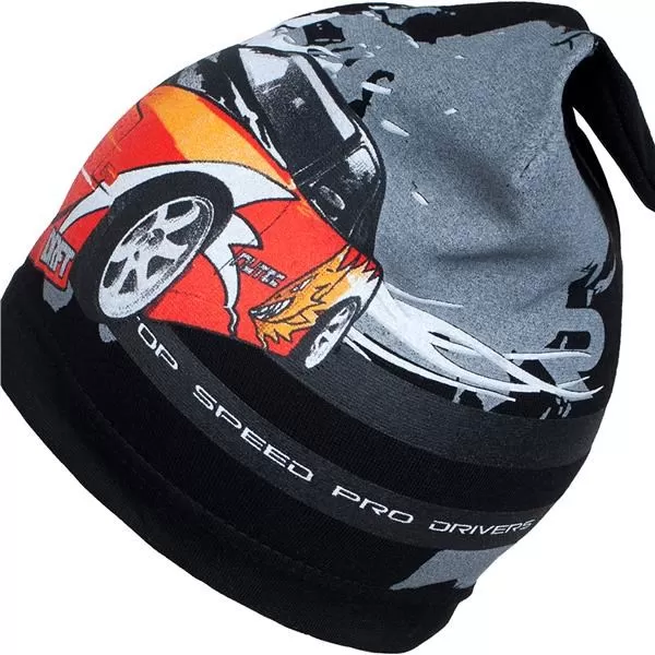 New Baby Jarní dětská čepička auto černé