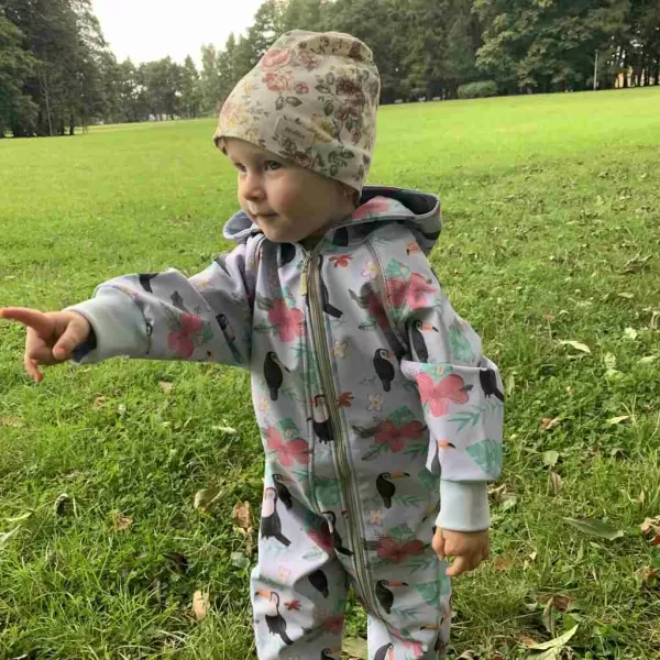 New Baby Softshellový kojenecký overal Tukan