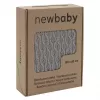 New Baby Bambusová pletená deka se vzorem 100x80 cm grey
