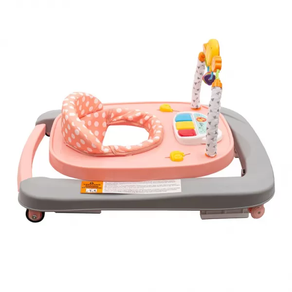 New Baby Dětské chodítko se silikonovými kolečky Forest Kingdom Pink