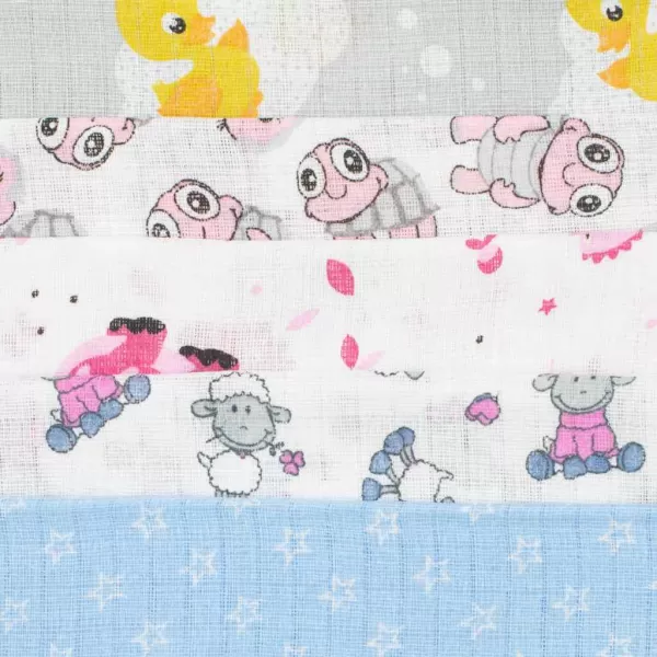 New Baby Bavlněné pleny s potiskem 60x80 cm STANDARD 10 ks