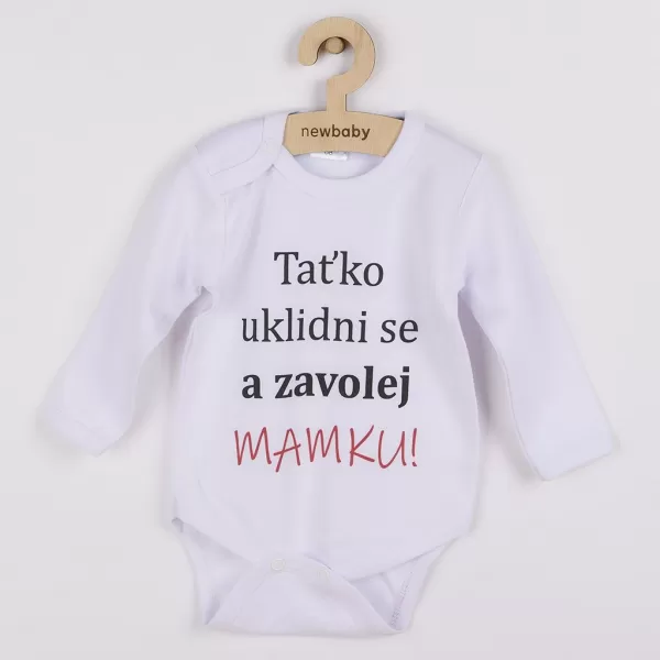 New Baby Body s potiskem a zavolej MAMKU! - dárkové balení