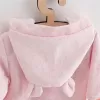 New Baby Kojenecký semiškový overal s kapucí Sweetheart růžový