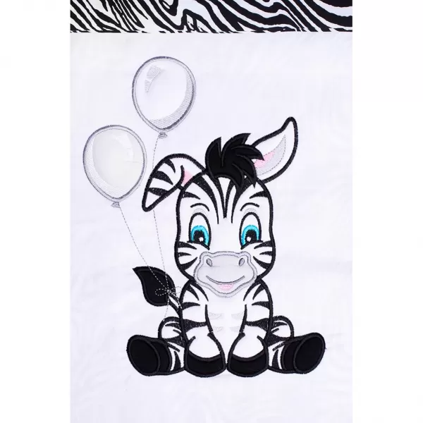 New Baby 3-dílné ložní povlečení Zebra 100/135 bílo-černé