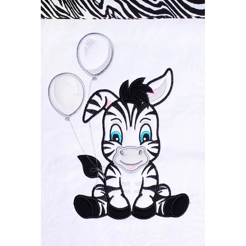 New Baby 3-dílné ložní povlečení Zebra 100/135 bílo-černé