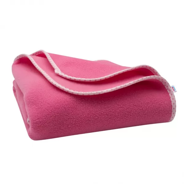 New Baby Dětská fleecová deka 100x75 růžová hvězdičky