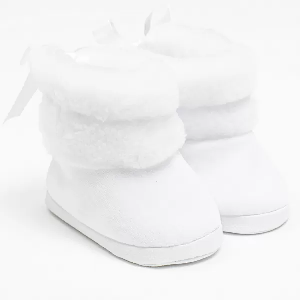 New Baby Kojenecké zimní kozačky bílé 3-6 m