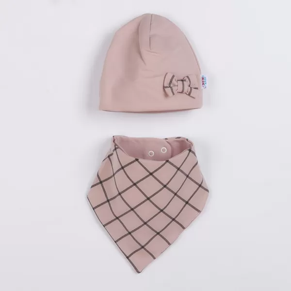 New Baby Kojenecká čepička s šátkem na krk Missy