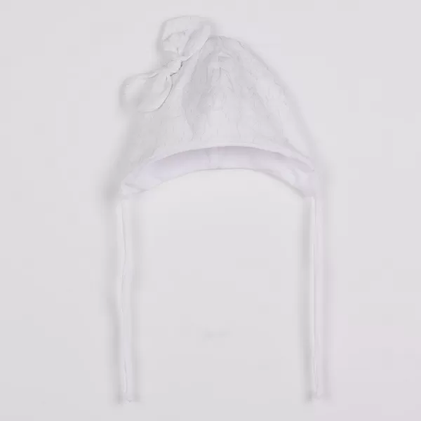 New Baby Kojenecká bavlněná čepička s mašličkou NUNU