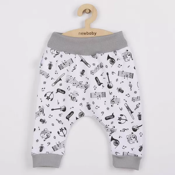 New Baby Kojenecké bavlněné polodupačky Music