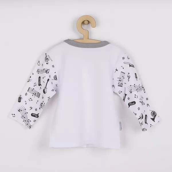 New Baby Kojenecký bavlněný kabátek Music