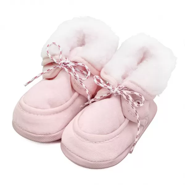 New Baby Kojenecké zimní capáčky růžové 6-12 m