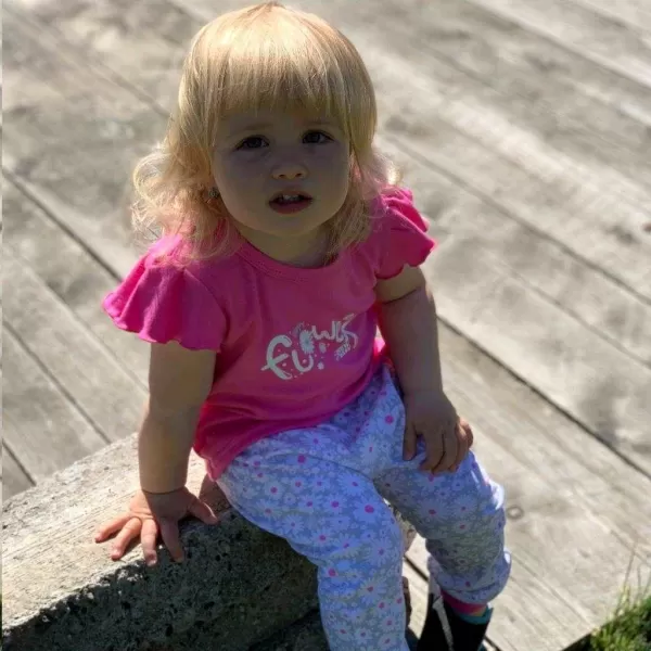 New Baby 2-dílná kojenecká bavlněná souprava Happy Flower tmavě