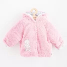 New Baby Zimní kabátek Nice Bear růžový