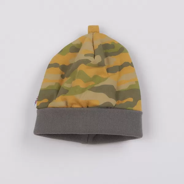 New Baby Kojenecká bavlněná čepička With Love hořčicová