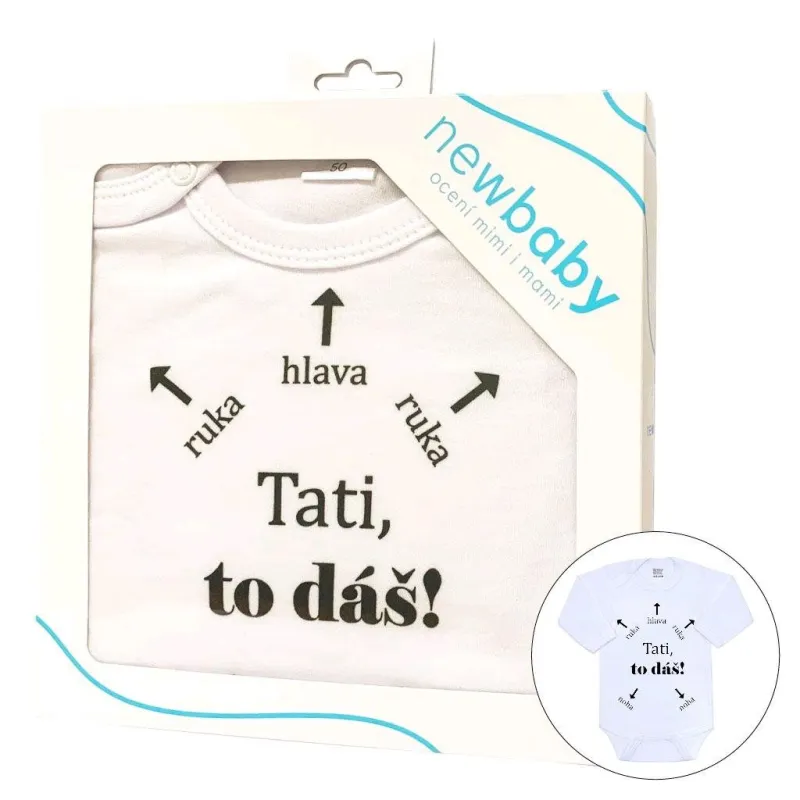 New Baby Body s potiskem Tati, to dáš! - dárkové balení