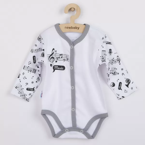 New Baby Kojenecké body celorozepínací Music