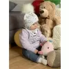 New Baby Podzimní holčičí kojenecká čepička s šátkem na krk Special One