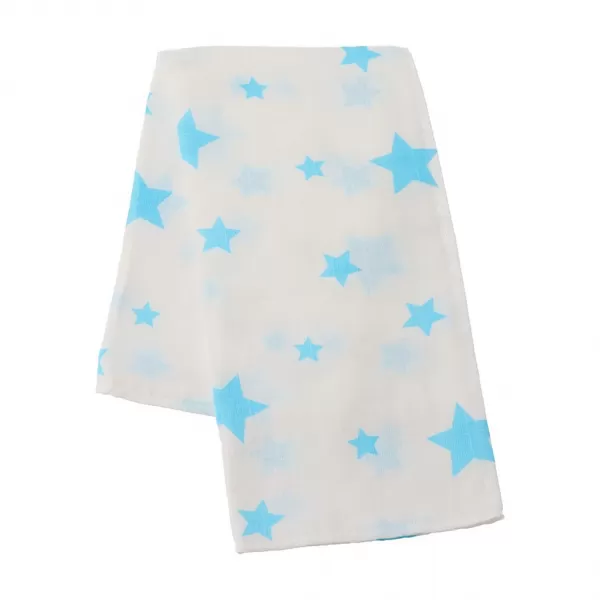 New Baby Látkové bavlněné pleny Softy s potiskem 70 x 70 cm 4 ks tyrkysovo-bílé