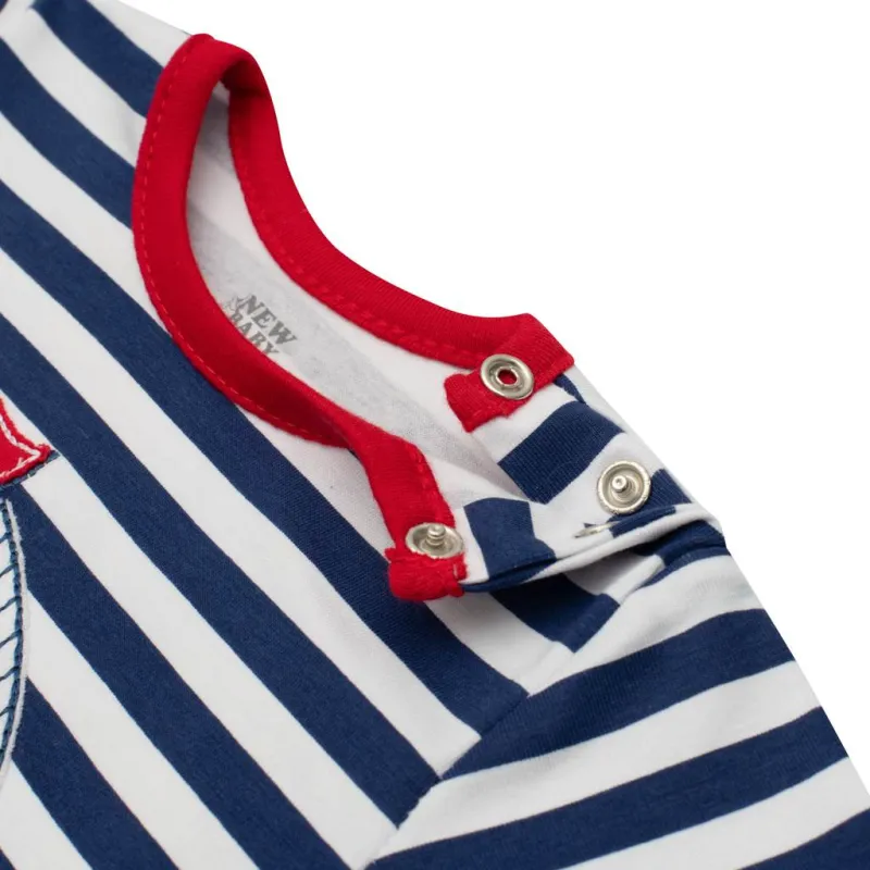 New Baby Kojenecká souprava tričko a kraťásky Marine