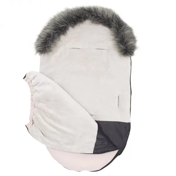 New Baby Dětský fusák s kožíškem dusty pink