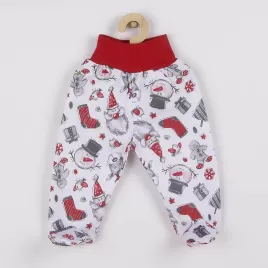 New Baby Kojenecké bavlněné polodupačky Christmas