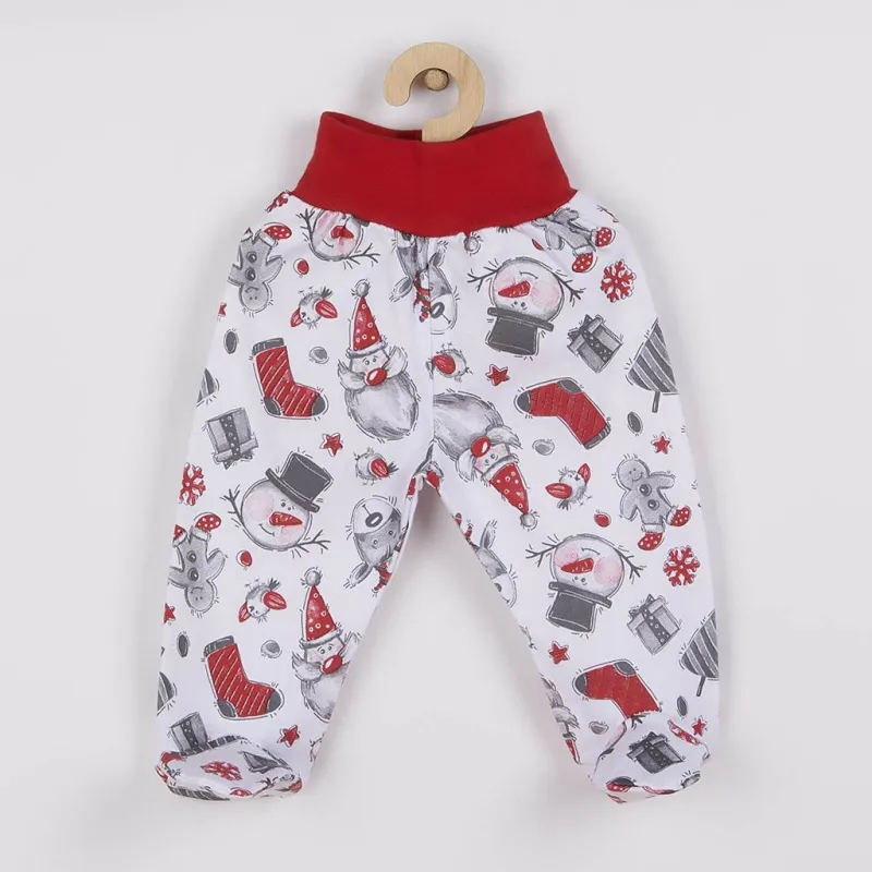 New Baby Kojenecké bavlněné polodupačky Christmas