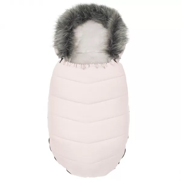 New Baby Dětský fusák s kožíškem dusty pink