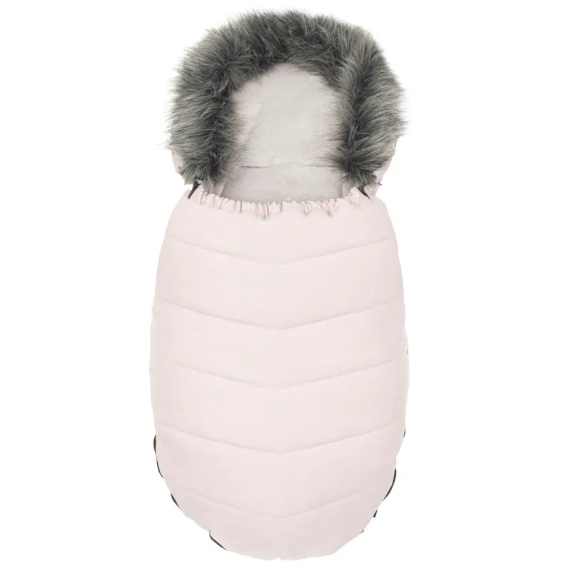 New Baby Dětský fusák s kožíškem dusty pink