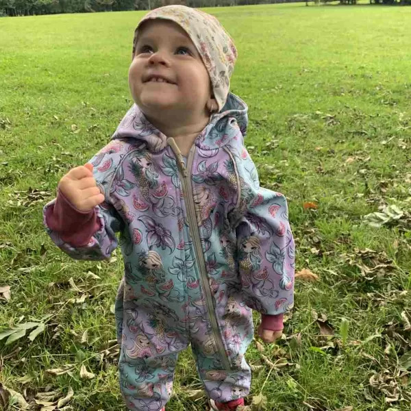 New Baby Softshellový kojenecký overal Mořské panny