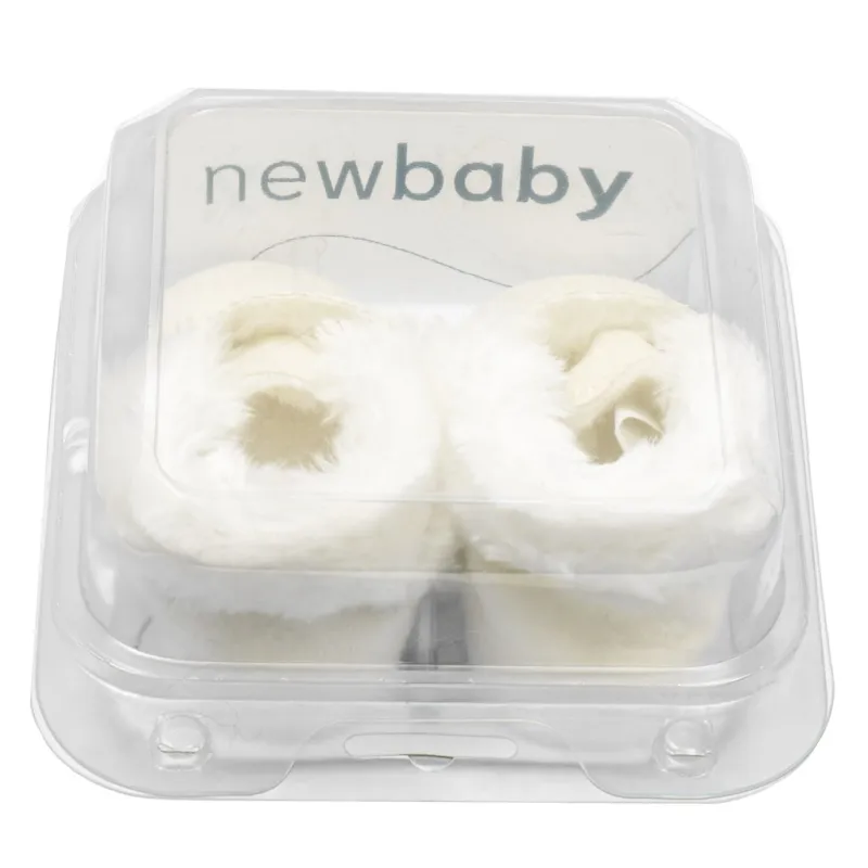 New Baby Kojenecké zimní semiškové capáčky 0-3 m béžové