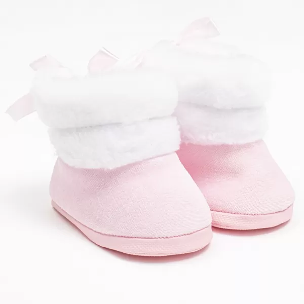 New Baby Kojenecké zimní kozačky růžové 0-3 m