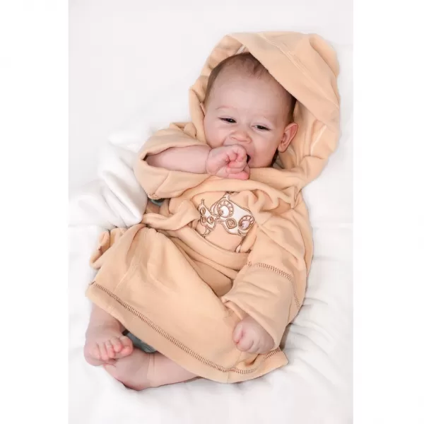 New Baby Dětský župan Sovičky bílý