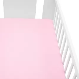 New Baby Jersey prostěradlo do postýlky 120x60 růžové