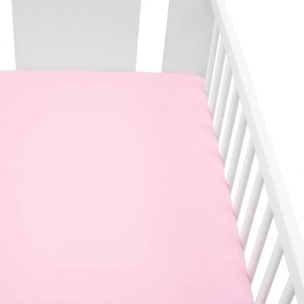 New Baby Jersey prostěradlo do postýlky 120x60 růžové