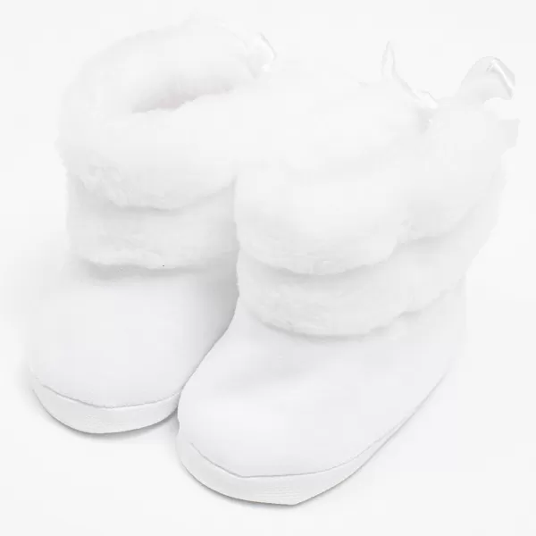 New Baby Kojenecké zimní kozačky bílé 3-6 m