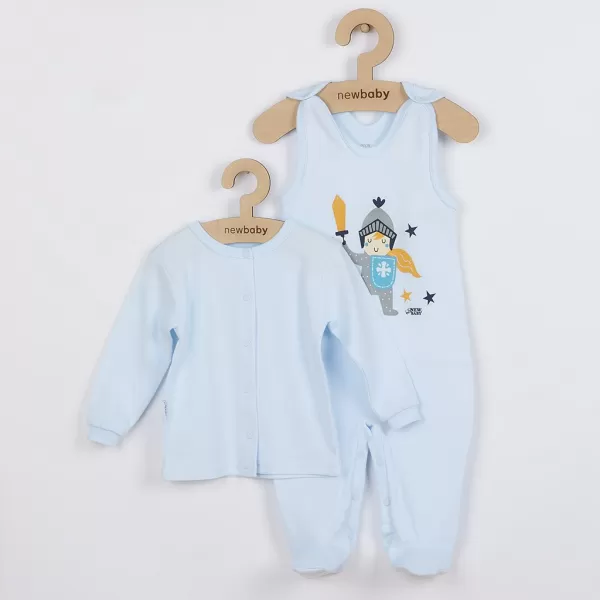 New Baby 2-dílná kojenecká bavlněná soupravička New Malý rytíř