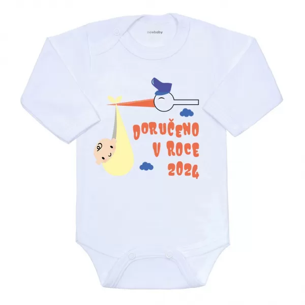 New Baby Body s potiskem Doručeno v roce 2024