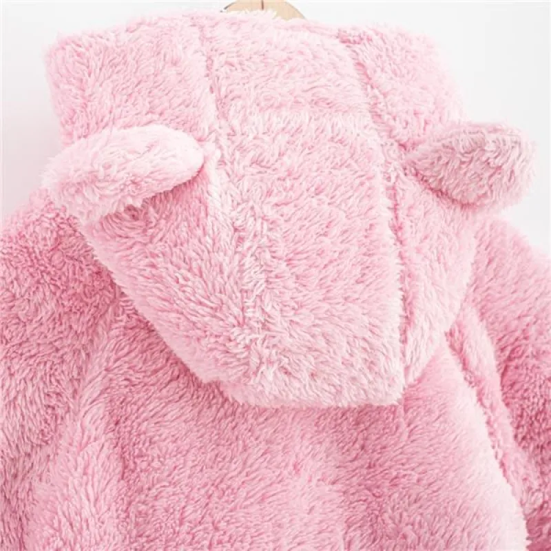 New Baby Zimní kabátek Nice Bear růžový