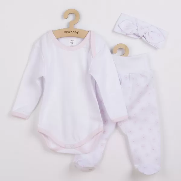 New Baby 3-dílná bavlněná kojenecká souprava Lili