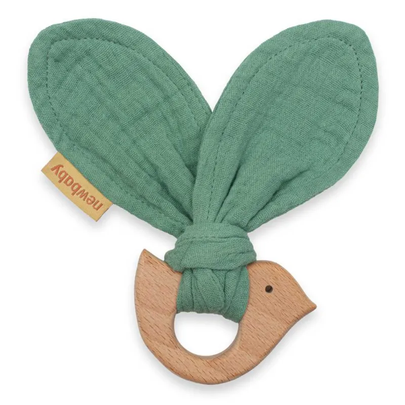 New Baby Dětské kousátko s ptáčkem Bird mint